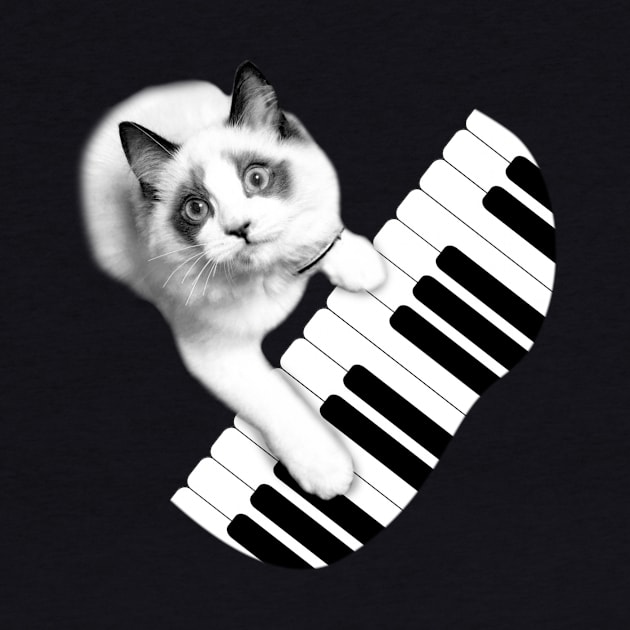 Cat Playing Piano by mikevdv2001